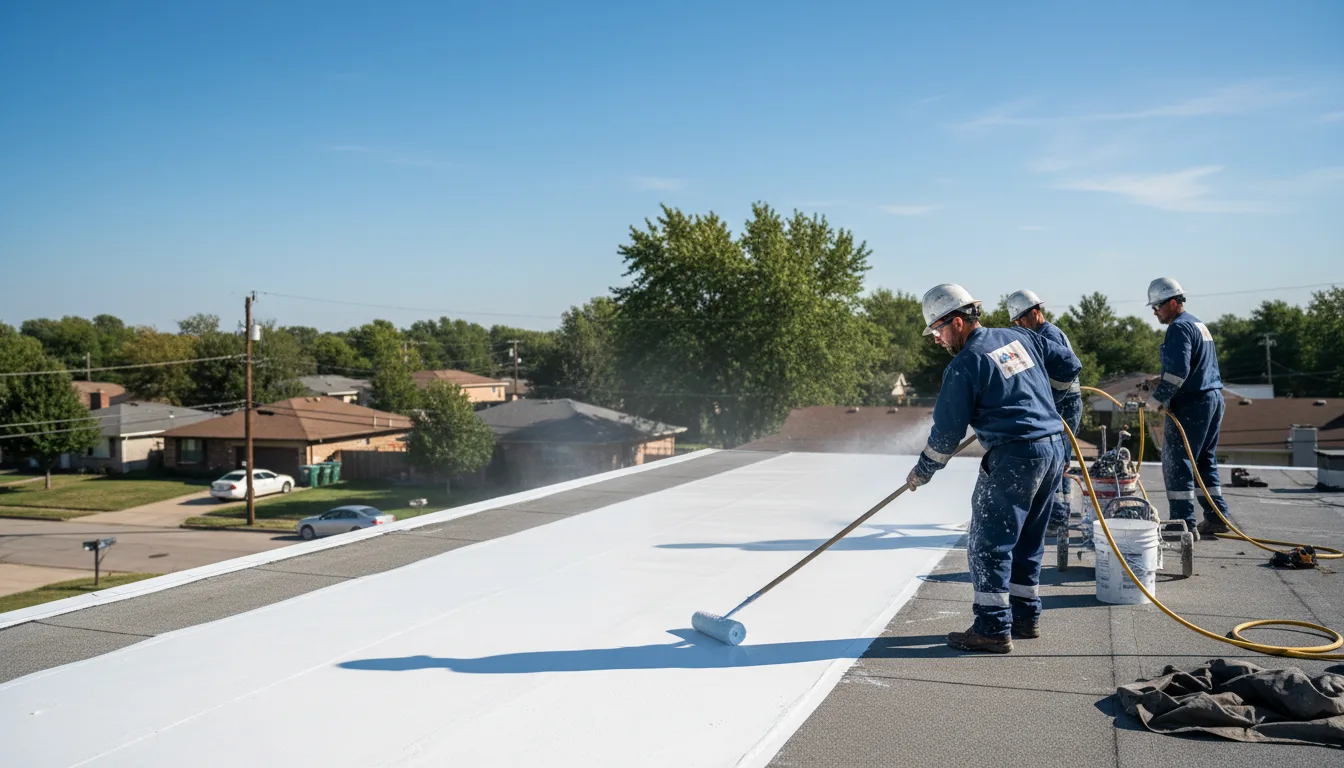 Commercial roof coating in Dickerson Run, PA near me
